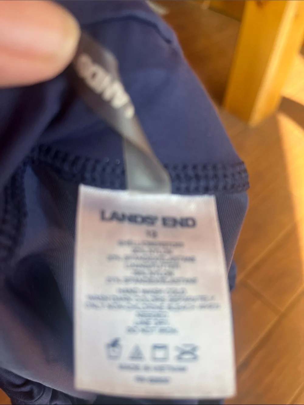 Lands' End Women's High-Waist Swim Bottoms - Deep Blue